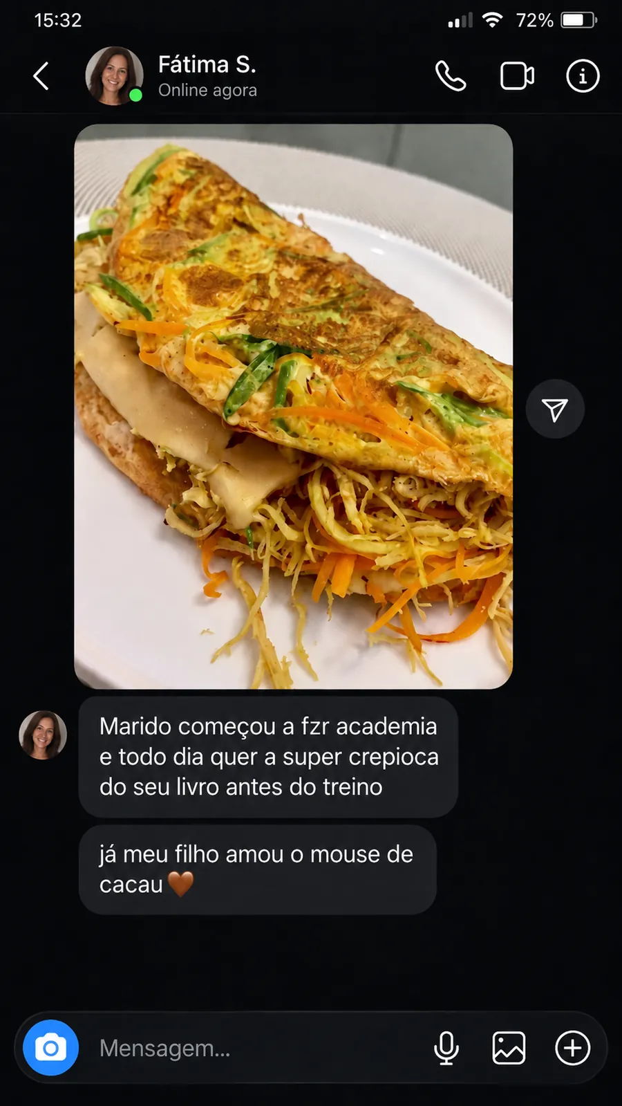 Depoimento de cliente sobre as receitas proteicas 4