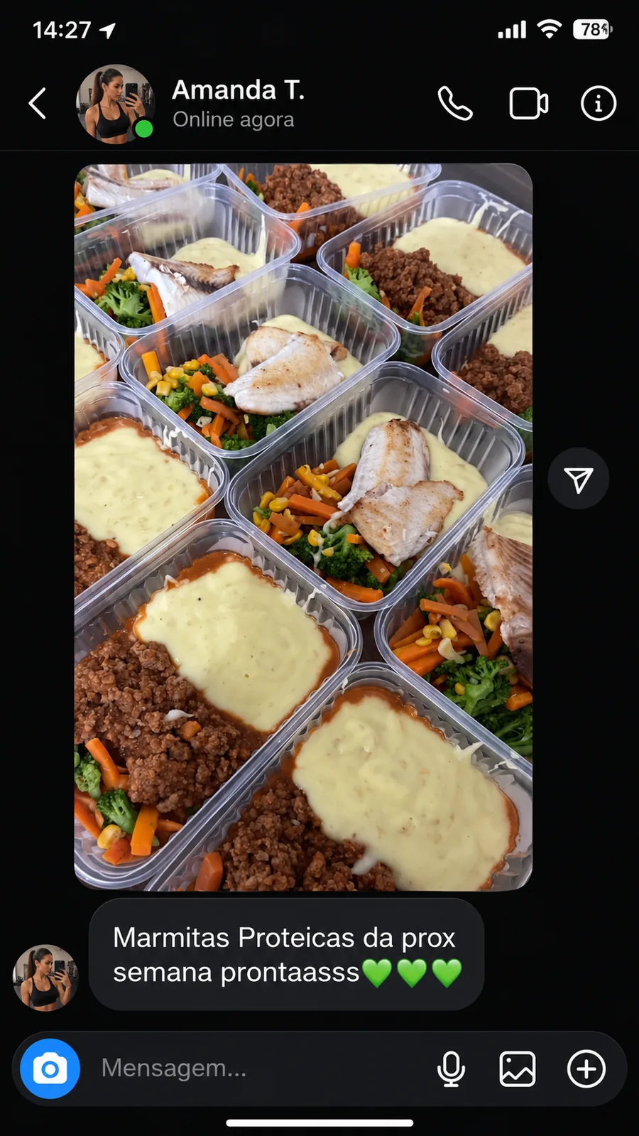 Depoimento de cliente sobre as receitas proteicas 1